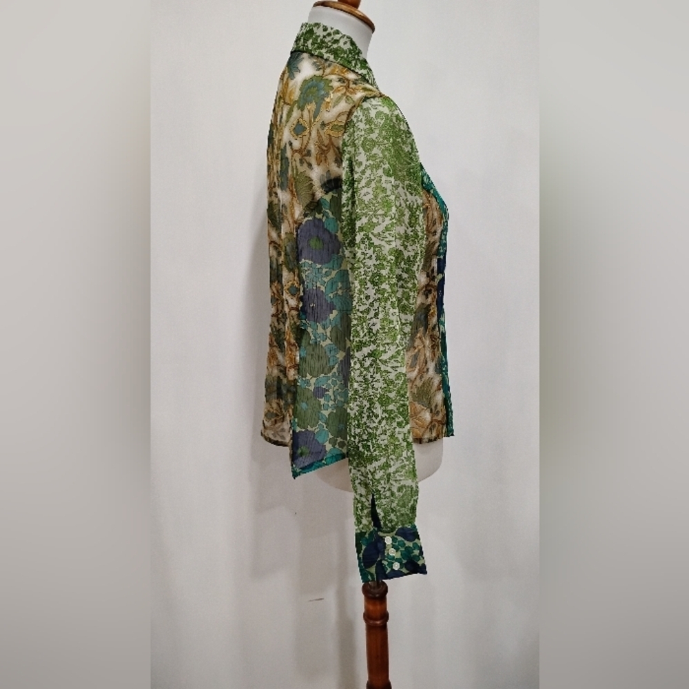 KIKIT POLY CHIFFON PATCHWORK BLOUSE - Picture 6 of 9